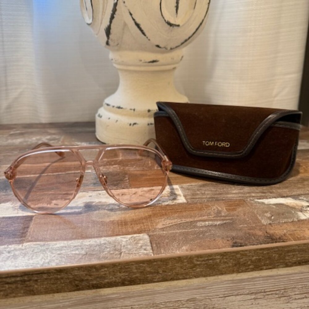 FLASH SALE! Tom Ford Clear Pink Aviators